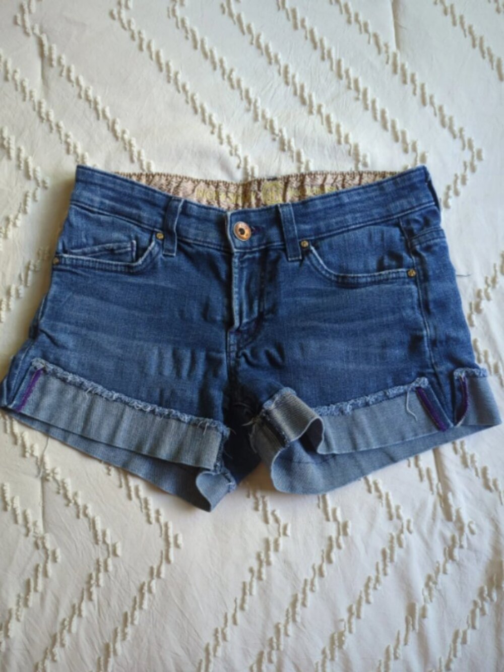 Vintage Rich & Skinny Denim Shorts in Storm Size 25